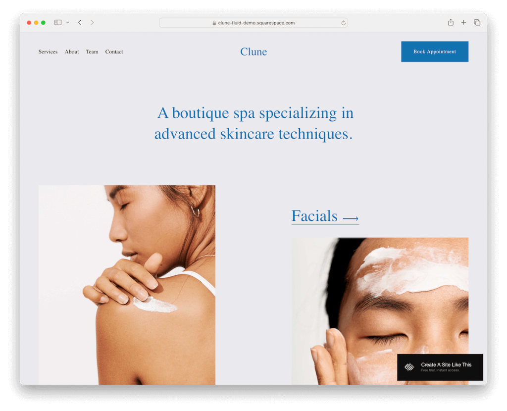 เทมเพลตสุขภาพ clone squarespace
