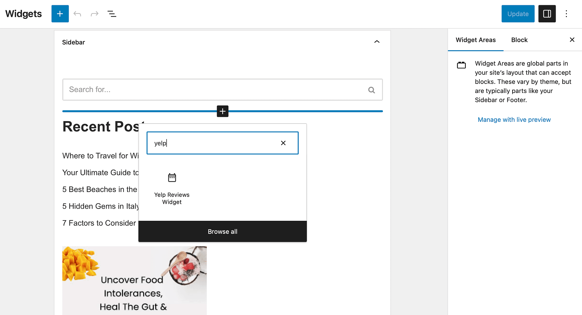 Yelp レビュー ウィジェットを追加してサイトにレビューを表示します