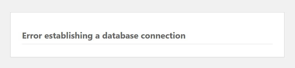 حدث خطأ أثناء إنشاء اتصال بقاعدة البيانات في WordPress