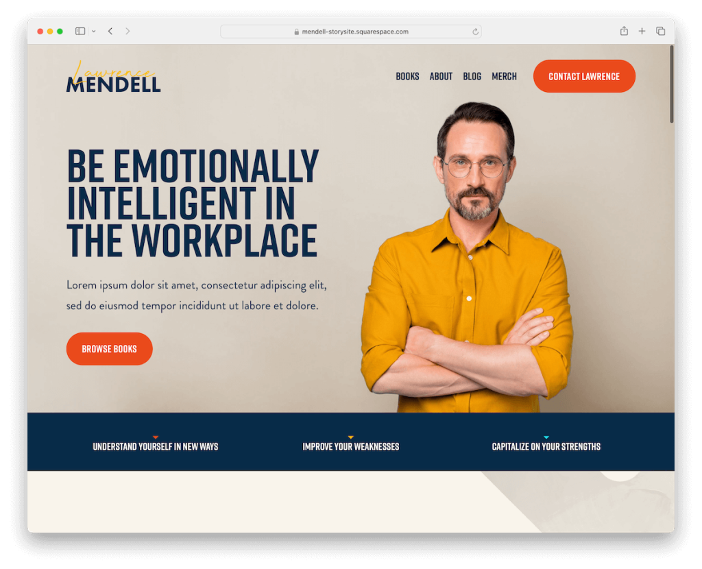 modèle d'influenceur Mendell Squarespace