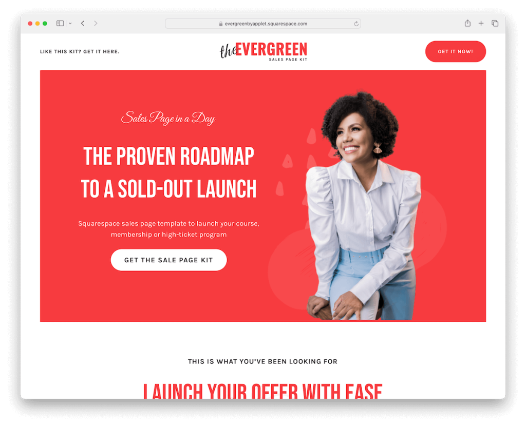 modèle d'influenceur squarespace à feuilles persistantes