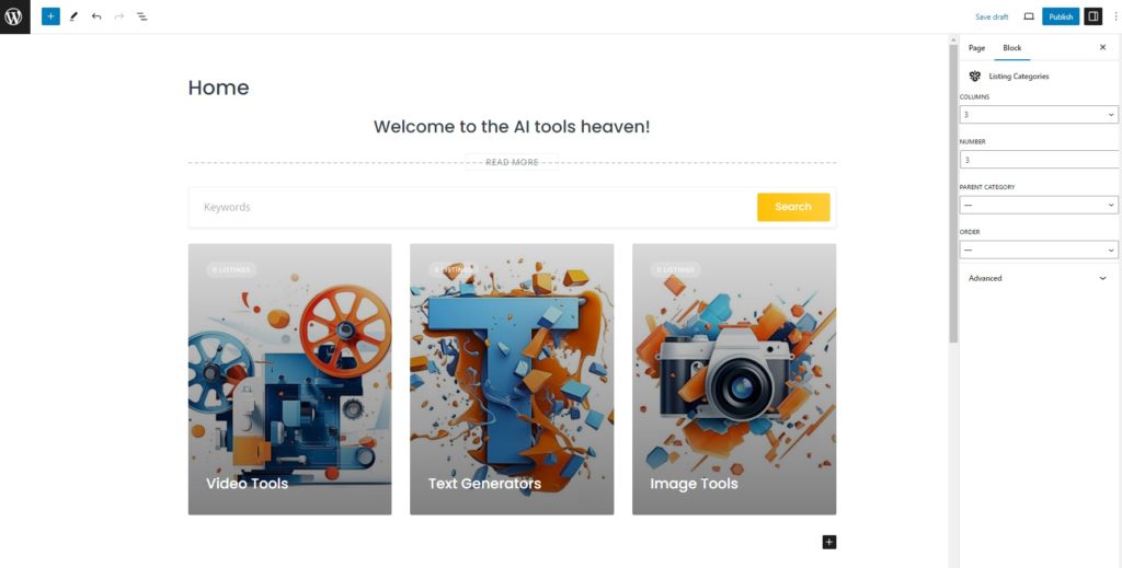 使用 WordPress 建立 AI 工具目錄。