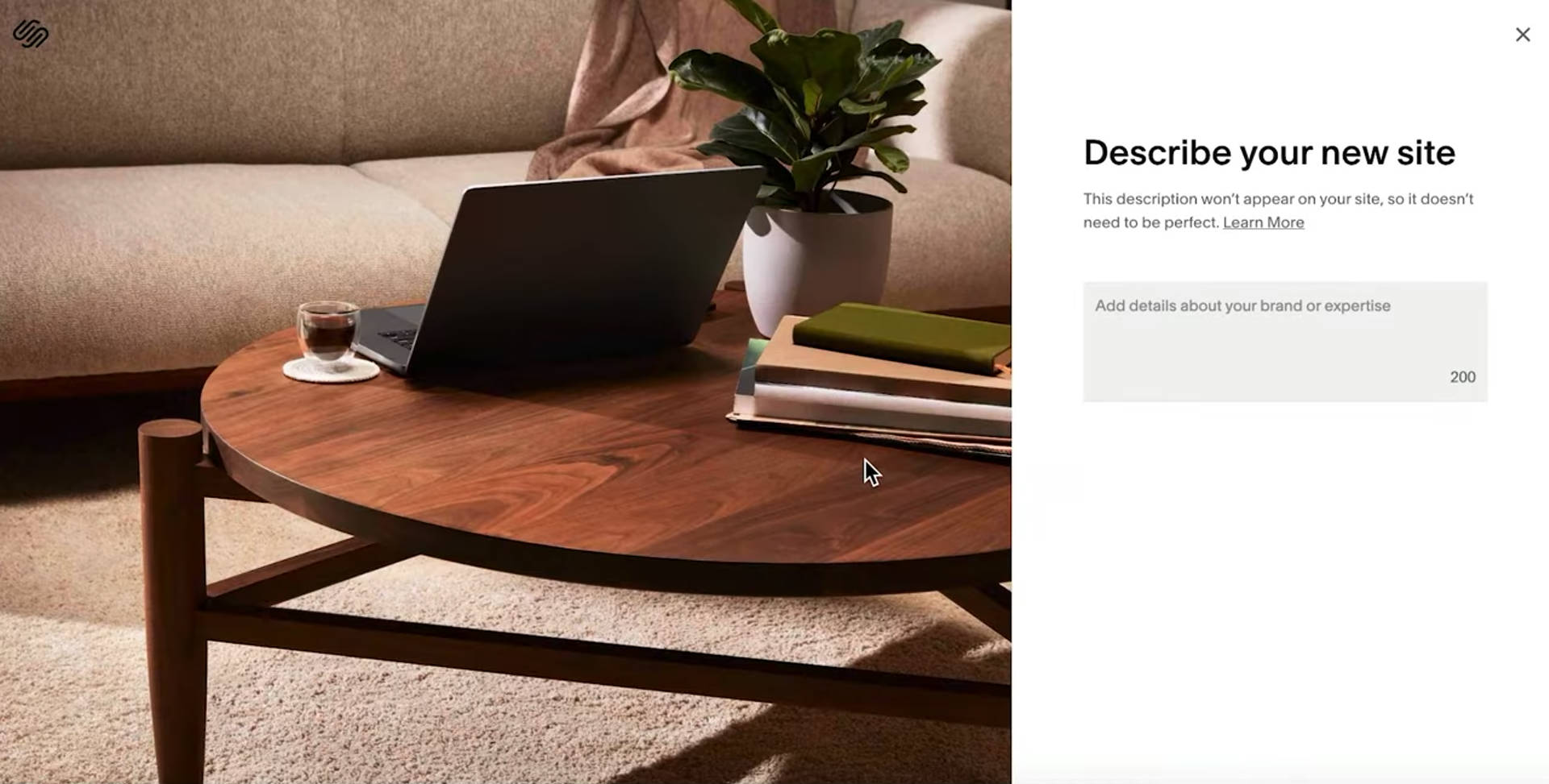 Squarespace Générer du texte de page avec l'IA