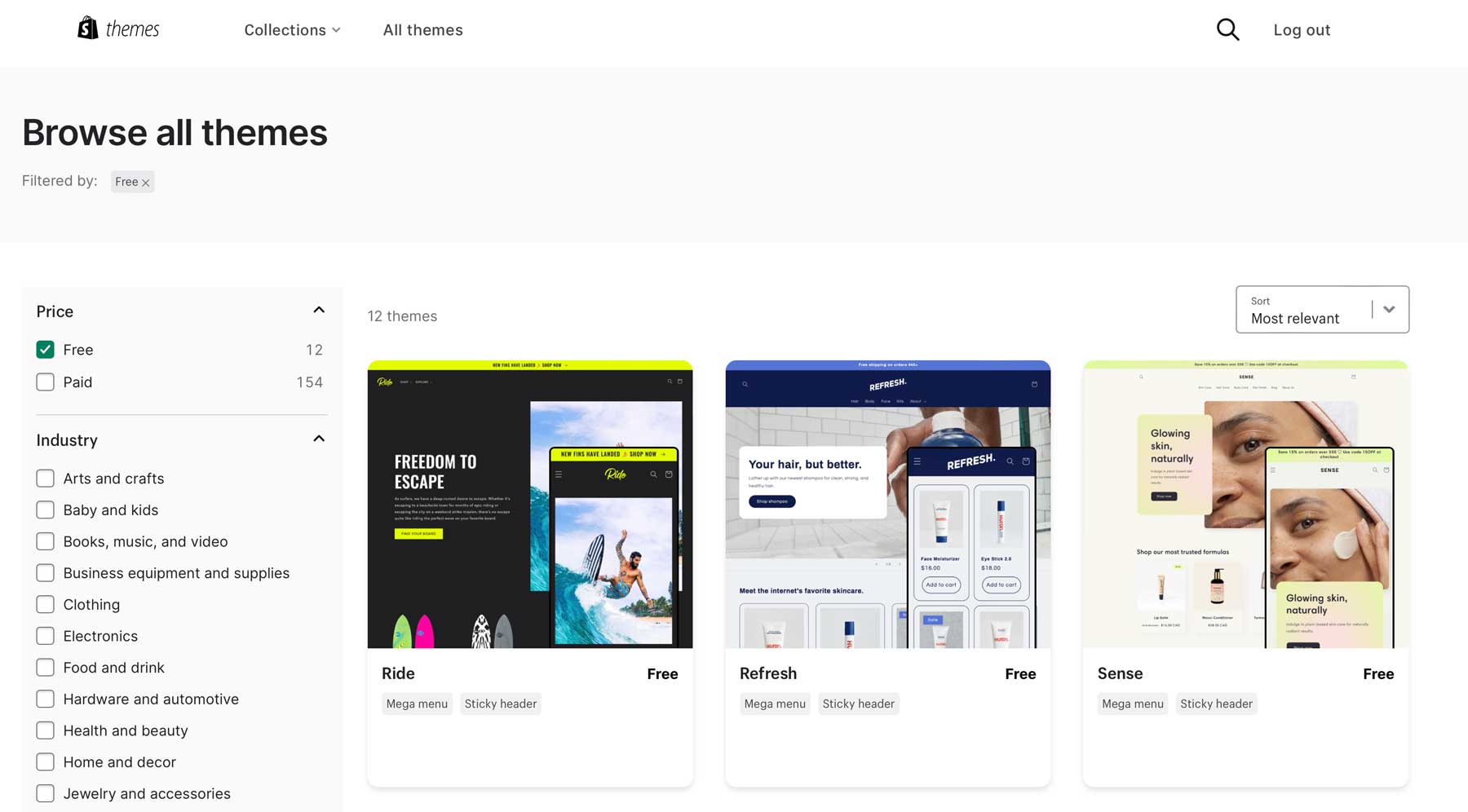 Thèmes Shopify