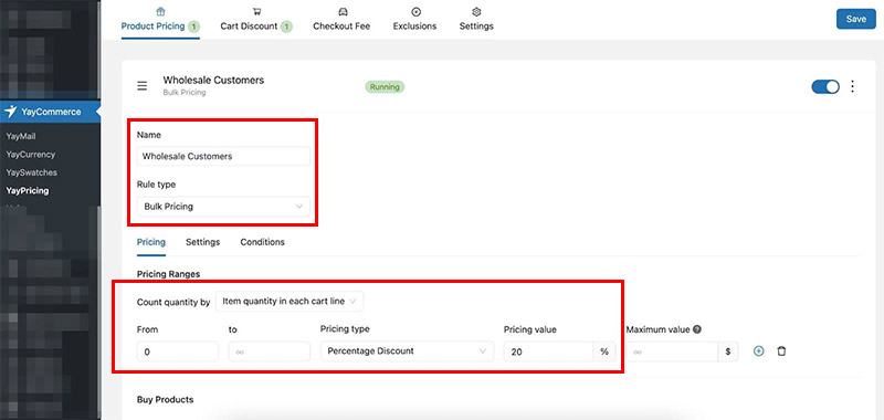 วิธีกำหนดราคา WooCommerce ที่แตกต่างกันสำหรับผู้ใช้ที่แตกต่างกัน 3 Discount campaign for customers
