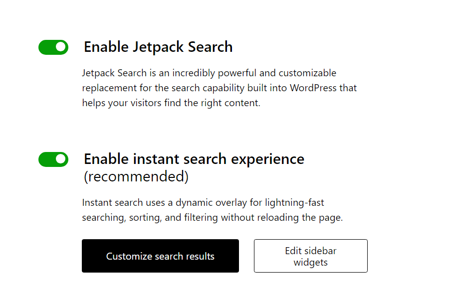 Aktivieren Sie die Jetpack-Suche