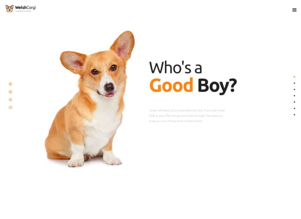 Welsh Corgi - Tema de WordPress para cría y venta de perros