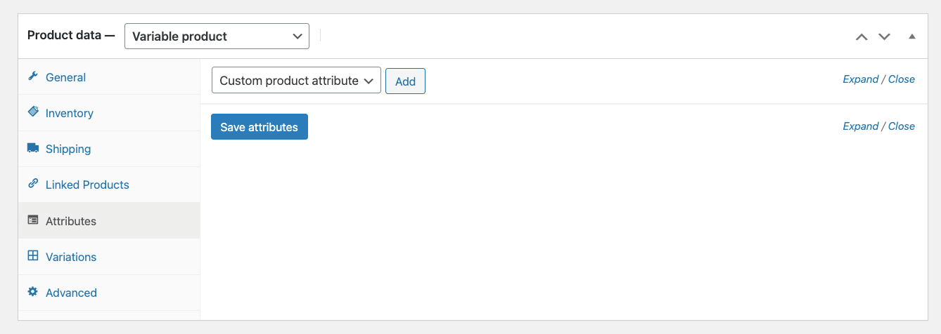 ข้อมูลคุณสมบัติผลิตภัณฑ์ WooCommerce - สำหรับผลิตภัณฑ์ตัวแปร WooCommerce