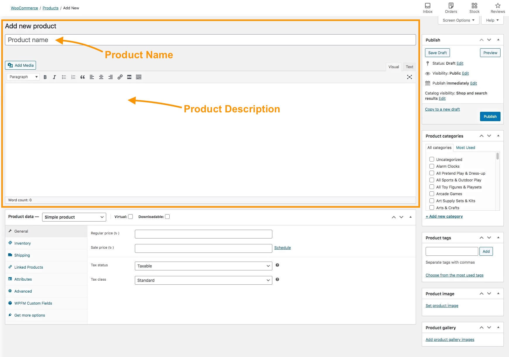ชื่อผลิตภัณฑ์และคำอธิบาย - สำหรับผลิตภัณฑ์ตัวแปร WooCommerce