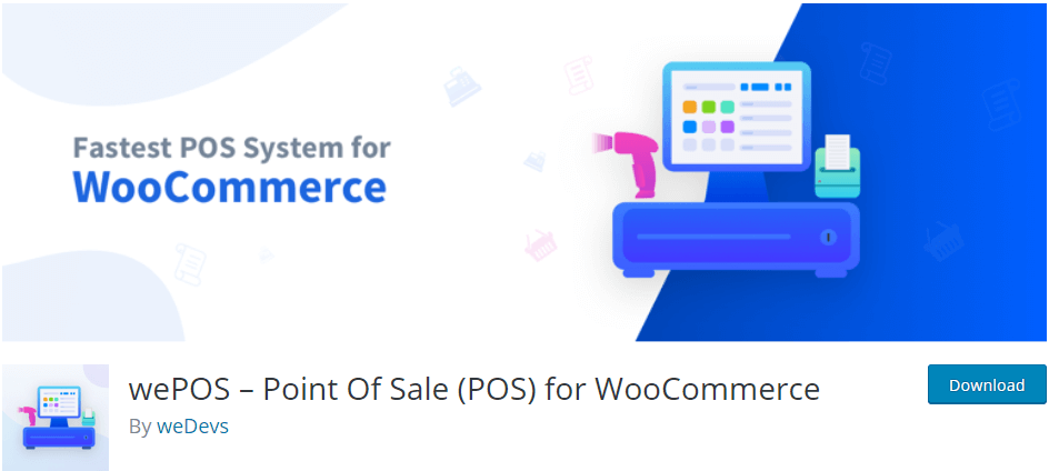 이것은 WordPress 저장소에 있는 wePOS 플러그인의 스크린샷입니다.