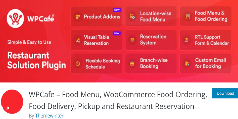WPCafe-Best-Free-WordPress-레스토랑-예약-플러그인