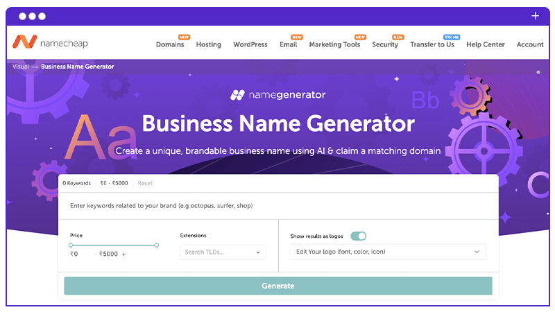2024 年のベスト Ai ドメイン名生成およびチェッカー Web サイト 5 2 ai namecheap 32