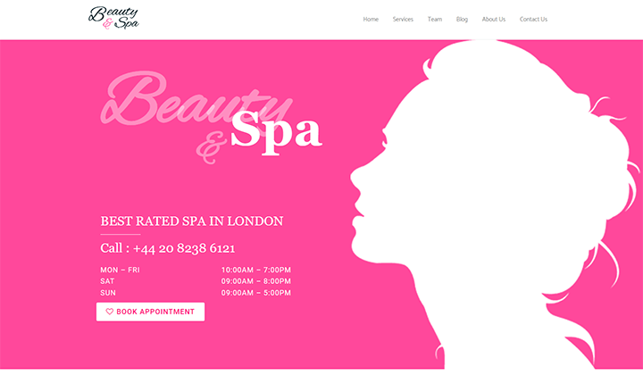 Cele mai bune 9 teme și șabloane pentru artiști de machiaj 3 Zita Beauty & Spa is one of the most suitable makeup artist themes and templates that you can use to design your site.