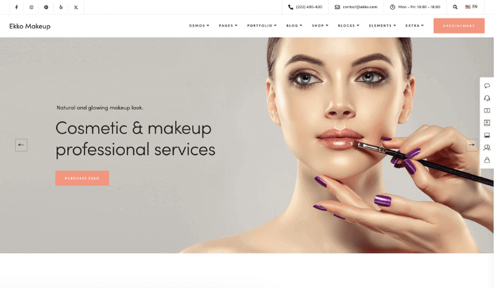 Cele mai bune 9 teme și șabloane pentru artiști de machiaj 10 ekko makeup artist 36