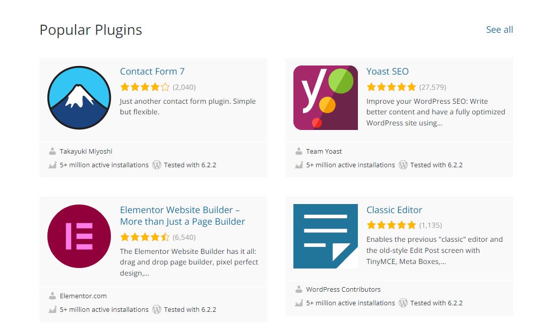 Plugin WordPress Gratis