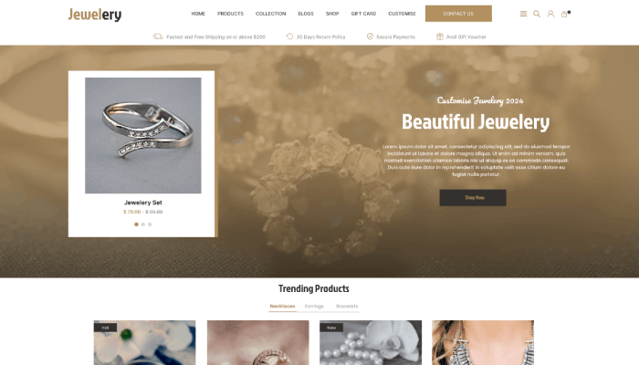 8 meilleurs thèmes et modèles WordPress pour bijouterie 4 New Project 12