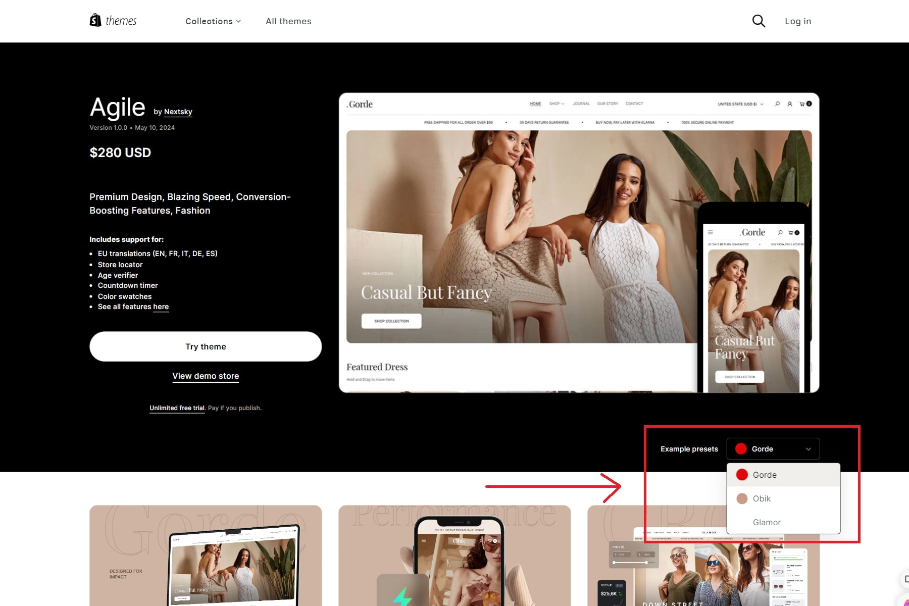 stiluri de teme shopify