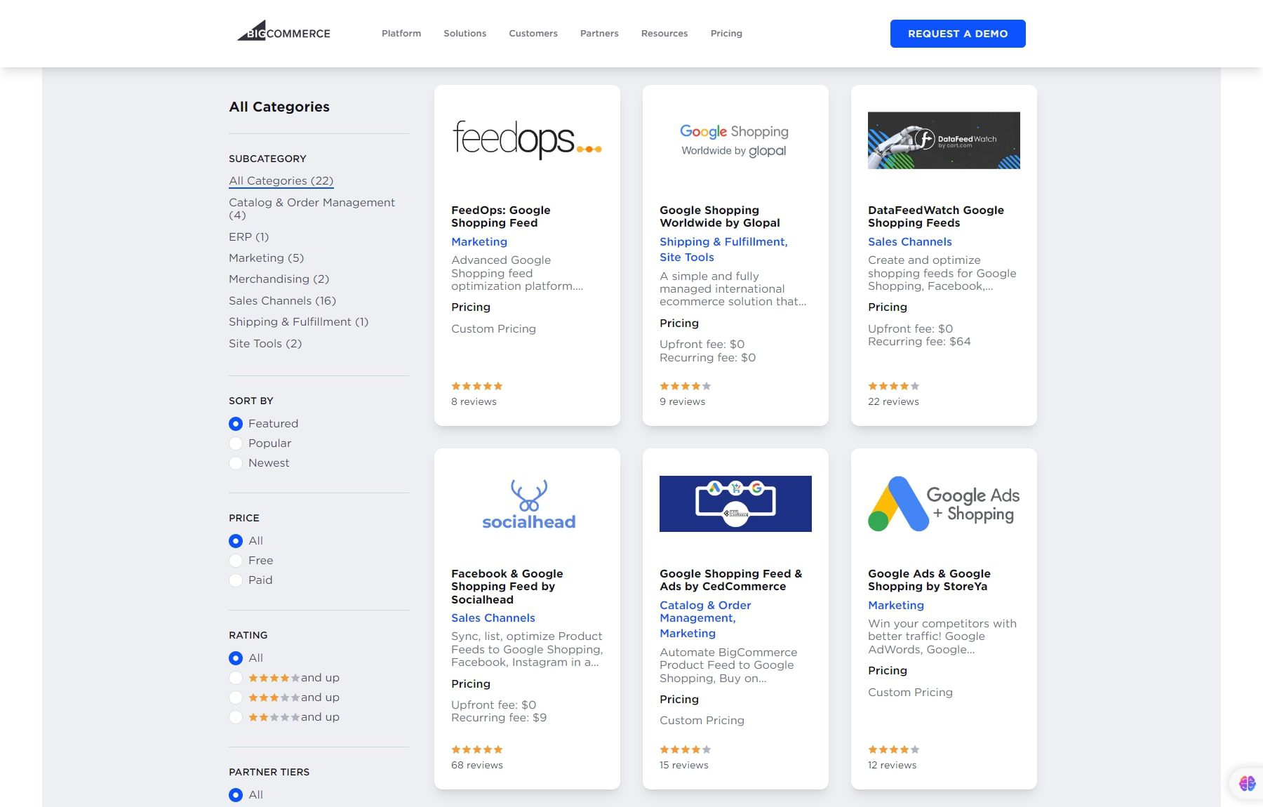 bigcommerce cumpărături pe google