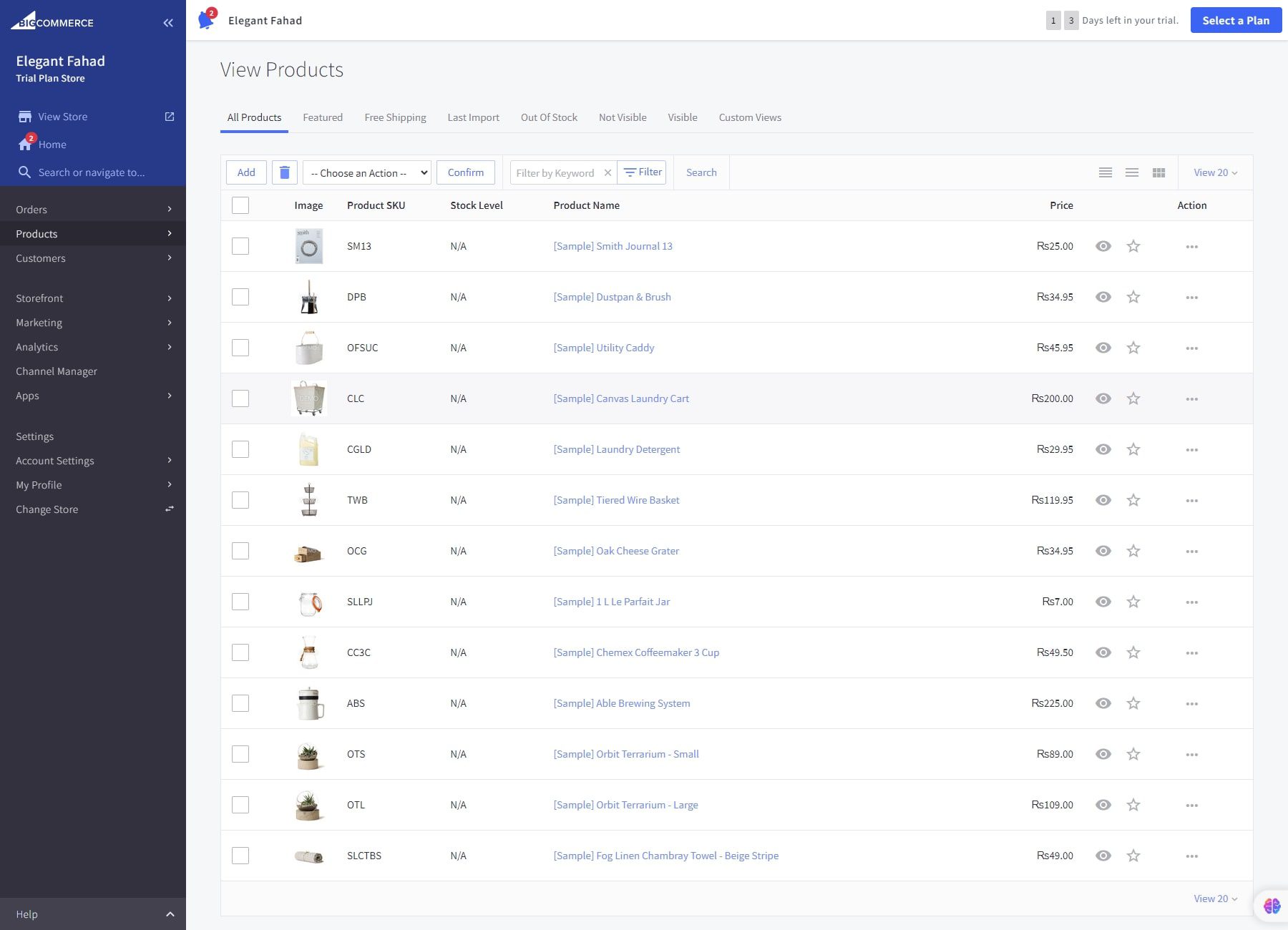 sistem de stocuri bigcommerce