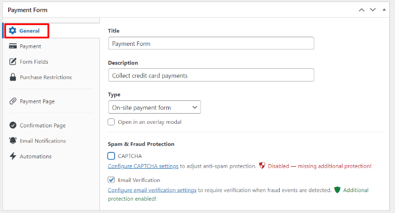wp-simple-pay-payment-form-general - IsItWP - 無料の WordPress テーマ検出ツール wp simple pay payment form general