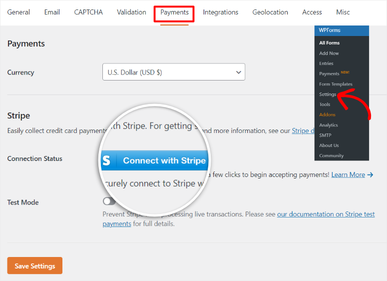 wpforms-connect-to-ストライプ - IsItWP - 無料の WordPress テーマ検出ツール wpforms connect to stripe