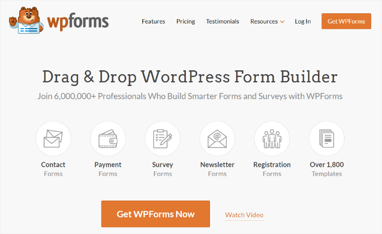 wpforms-homepage - IsItWP - 無料の WordPress テーマ検出ツール wpforms homepage