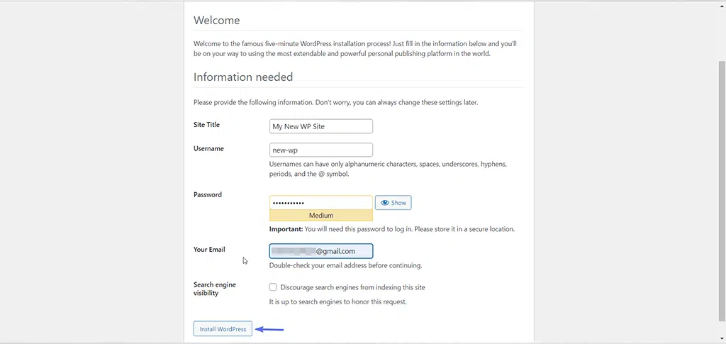 Cum se instalează manual WordPress? (Ghid 2024) 18 Setup WordPress Account