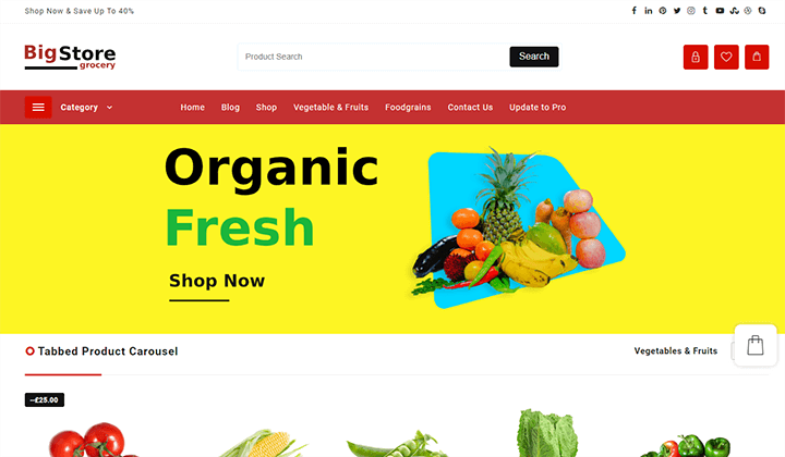 Die 11 besten Website-Vorlagen für Gemischtwarenläden zur Umsatzsteigerung 2024 7 big store grocery 45