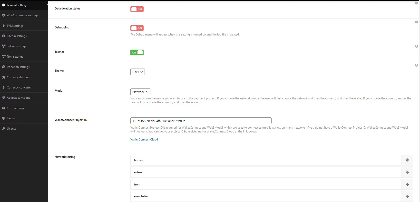 Cryptopay-Verbindung