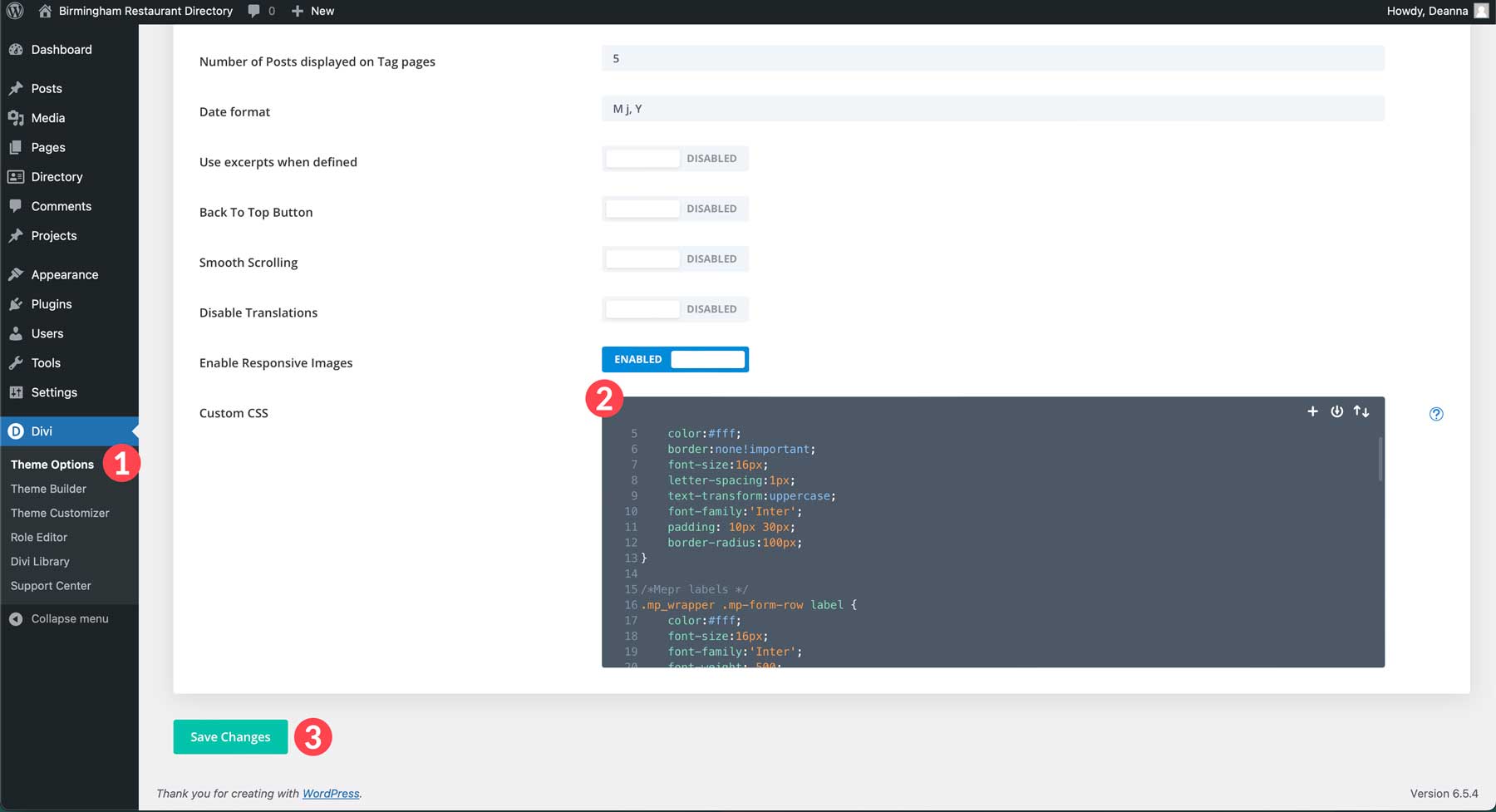 Benutzerdefiniertes Divi-CSS
