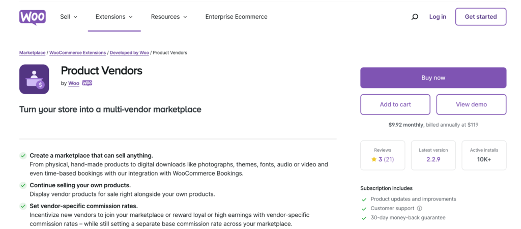 تُظهر هذه الصورة البرنامج الإضافي لموردي المنتجات في WooCommerce