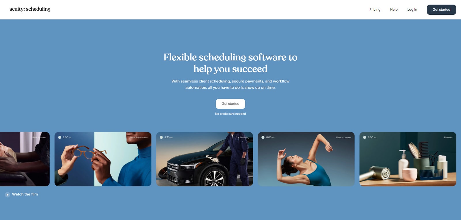 Foto von Acuity Scheduling, einer stilvollen Planungssoftware für Dienstleistungsunternehmen mit unbegrenzten Terminen und Dienstleistungen.