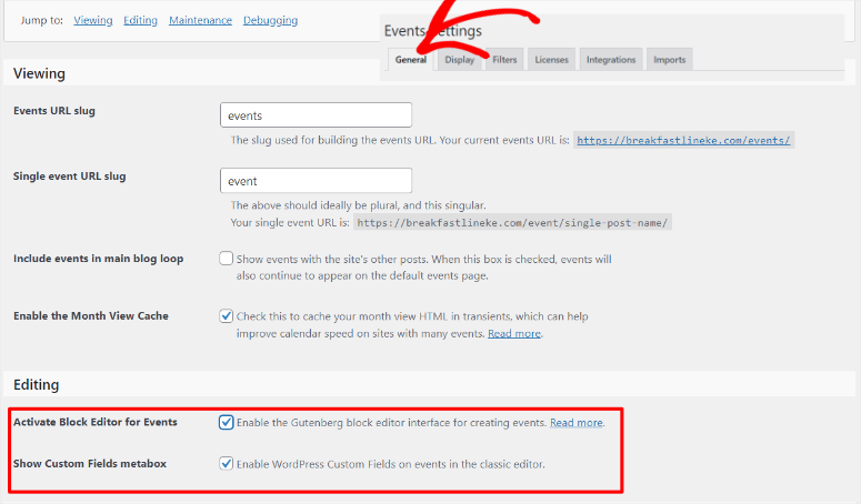the-events-calendar-activate-block-editor - IsItWP - 免费 WordPress 主题检测器 the events calendar activate block editor