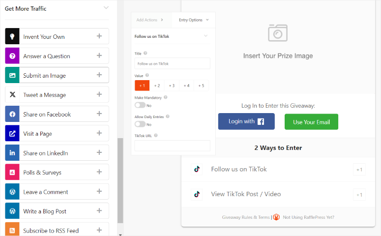 rafflepress-tiktok-points-setup - IsItWP - Detektor Tema WordPress Gratis rafflepress tiktok points setup