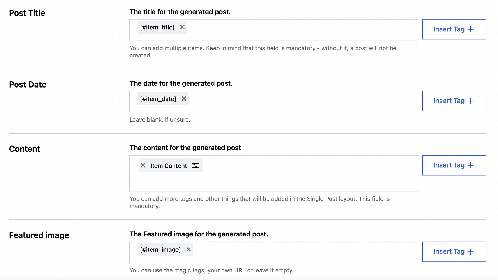 Wstaw tagi WordPress do treści Weebly