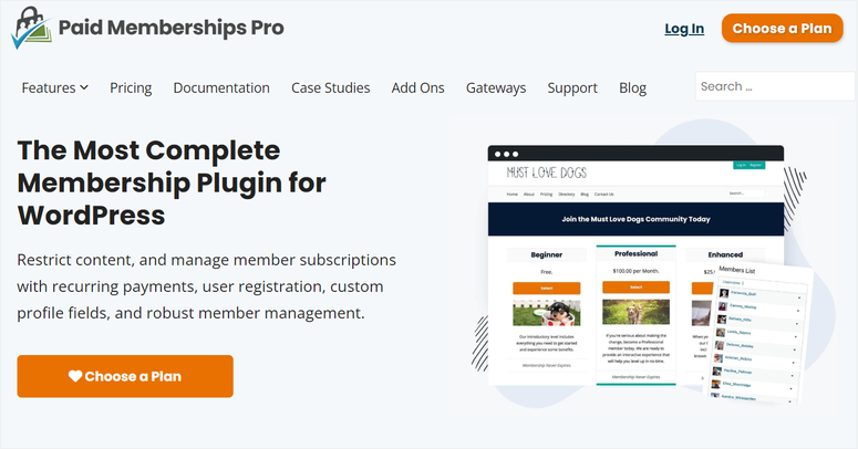 ücretli-üyelik-pro-eklentisi - IsItWP - Ücretsiz WordPress Tema Dedektörü paid memberships pro plugin