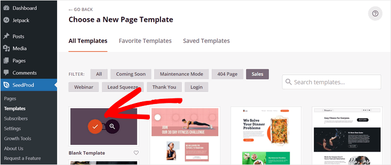 modelo em branco seedprod - IsItWP - Detector de tema WordPress gratuito blank-template-seedprod