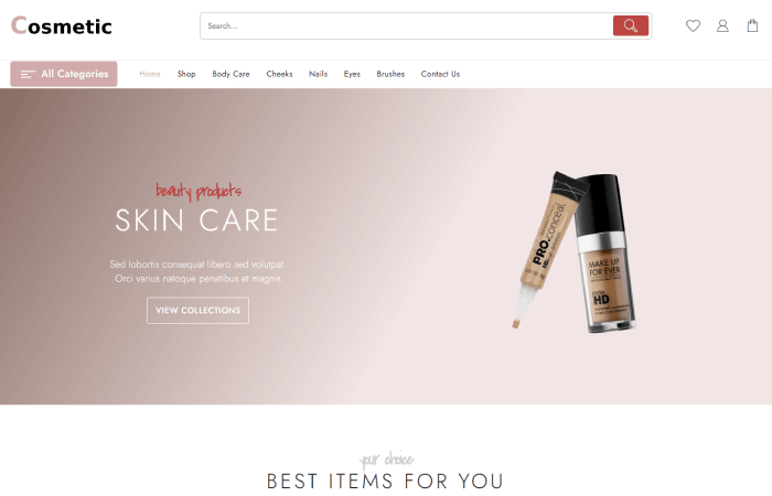 14 melhores modelos de sites de cuidados com a pele e cuidados pessoais 4 cosmetic mania