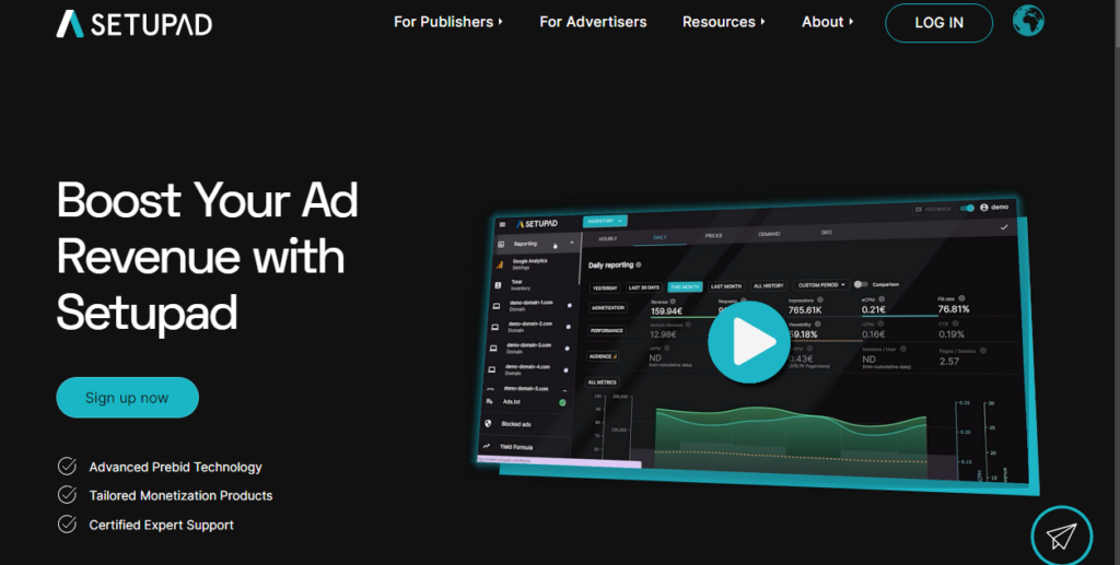 setupad - Alternativas a Google AdSense