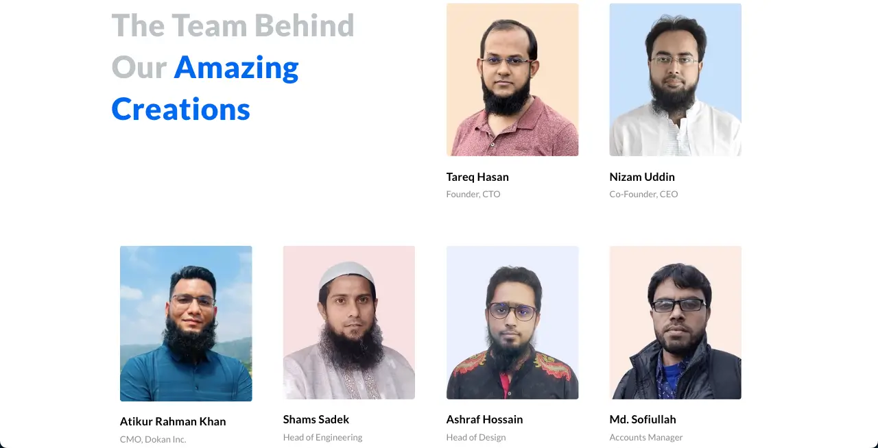 Cele mai bune 15 exemple de pagini de echipă pentru site-ul dvs. 1 weDevs meet the team page