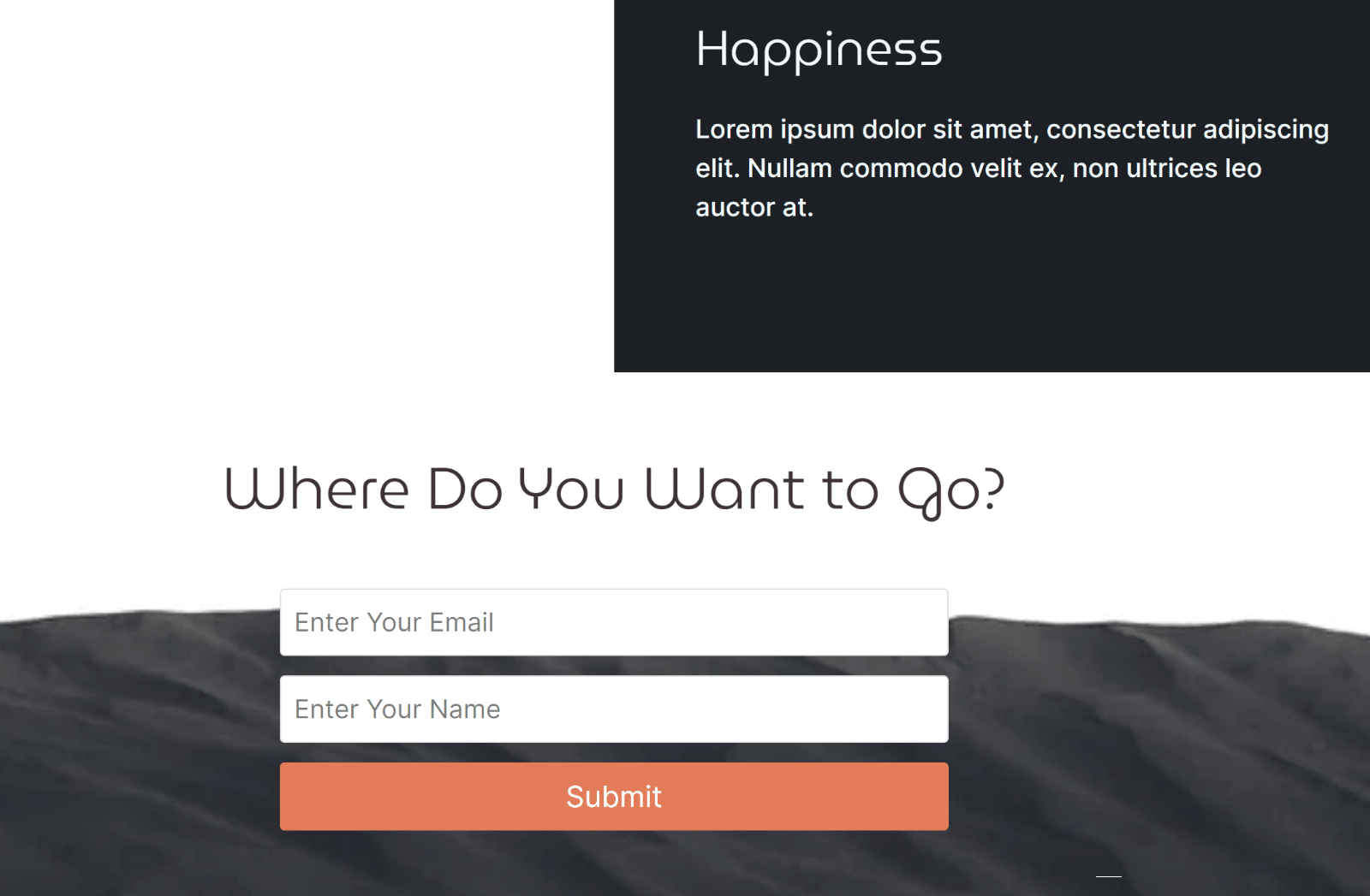 Formularul paginii de destinație - WPForms Landing page form