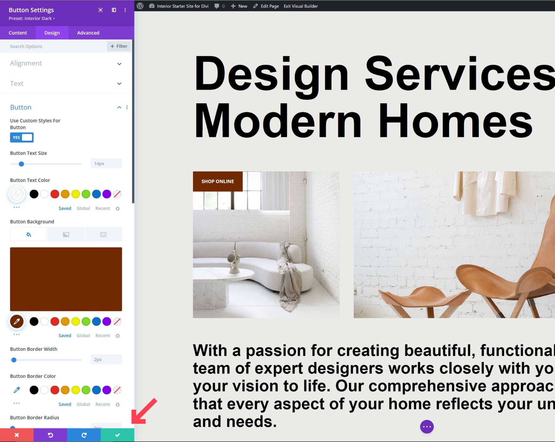divi インテリア スターター サイト