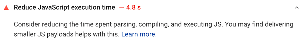 Google PageSpeed Insights: ウェブサイトの速度を改善するには? 20 Reduce JavaScript Execution Time