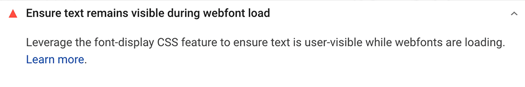Google PageSpeed Insights: ウェブサイトの速度を改善するには? 22 Ensure Text Remains Visible During Webfont Load