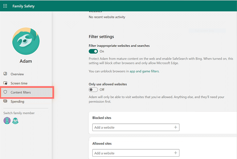 Como bloquear um site no Google Chrome? 6 maneiras rápidas 12 Content filters in Family Safety for Microsoft's Parental Control