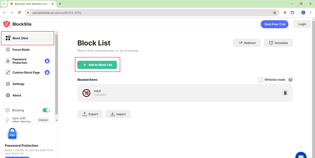 Como bloquear um site no Google Chrome? 6 maneiras rápidas 4 Adding websites to blacklist using BlockSite Extension on Chrome