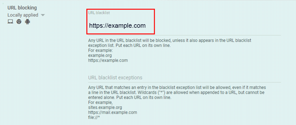 Como bloquear um site no Google Chrome? 6 maneiras rápidas 15 Google's URL blocking feature