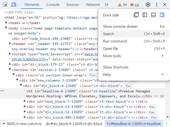 ¿Cómo inspeccionar elementos en Chrome, Safari y Firefox? 8 Inspect Element Search to find anything on a site