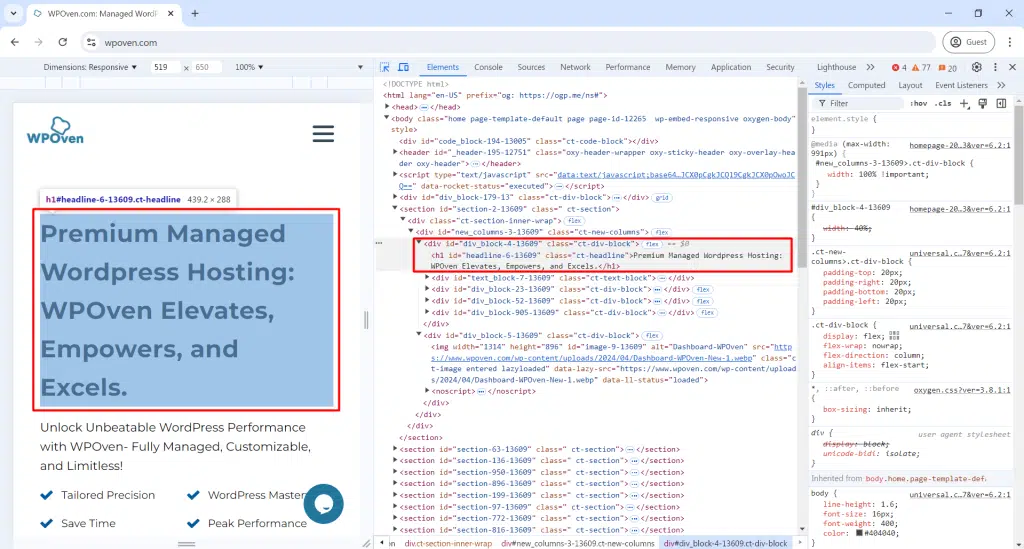 ¿Cómo inspeccionar elementos en Chrome, Safari y Firefox? 11 Inspect individual/specific elements of the webpage