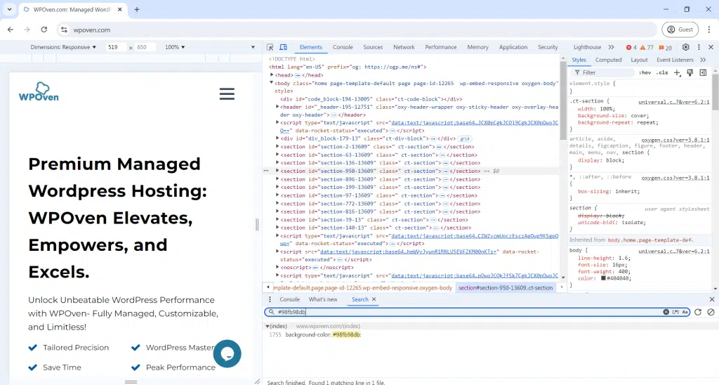 ¿Cómo inspeccionar elementos en Chrome, Safari y Firefox? 10 Inspect Element Search to find color code on a site